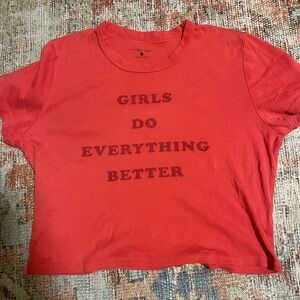 Red Graphic Baby Tee